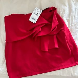 Zara Red Mini Skirt
